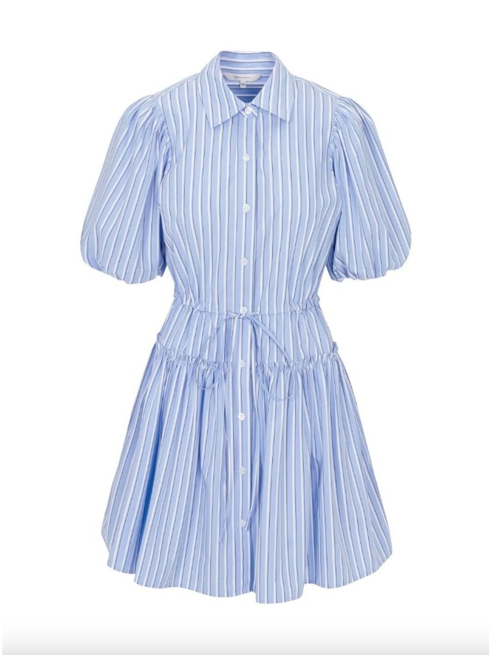 Rebecca Taylor Priya Poplin Shirt Dress Blue Stripe Womens Size Large
